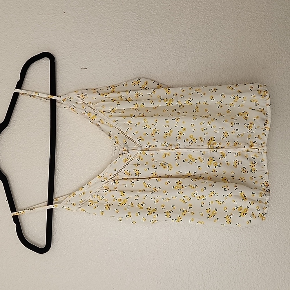 White floral blouse
